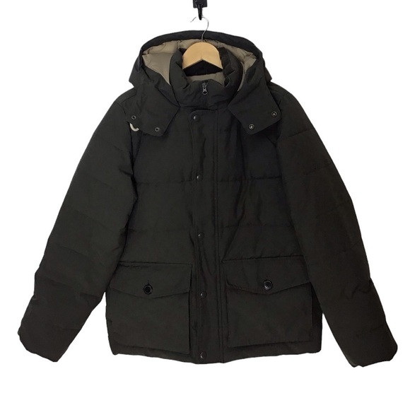 Gap PrimaLoft Luxe Puffer Jacket Hooded Moss Green Mens Size Medium - Picture 1 of 7